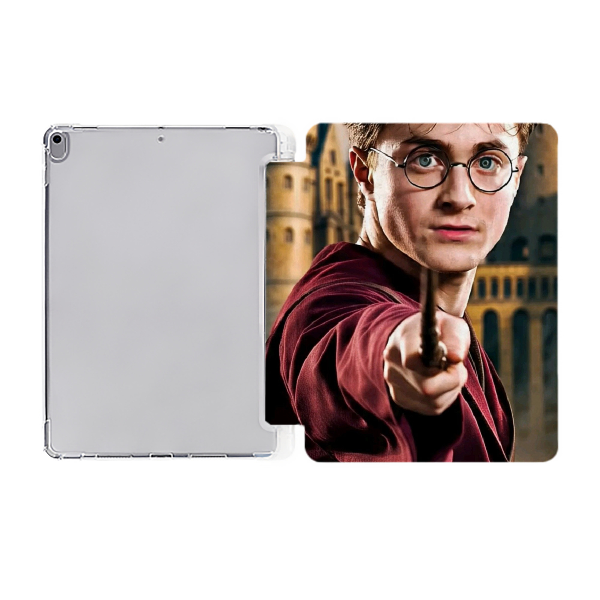 （画像用） Harry Potter ハリー・ポッターシリーズ IPad ケース ペン収納付き 三つ折りスタンド PUレザー×シリコン 対応機種9.5/10.5/10.9インチ